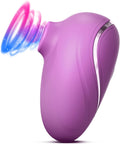 Sucking Vibrator Women Sex Toy - Rose Stimulator Clitoris Vibrator, Wide Opening Sucker Nipple Toys for Pleasure, Clitoral Suction Vibrator with 6 Modes, Mini Vibrator Female Couples Sex Toys, Purple