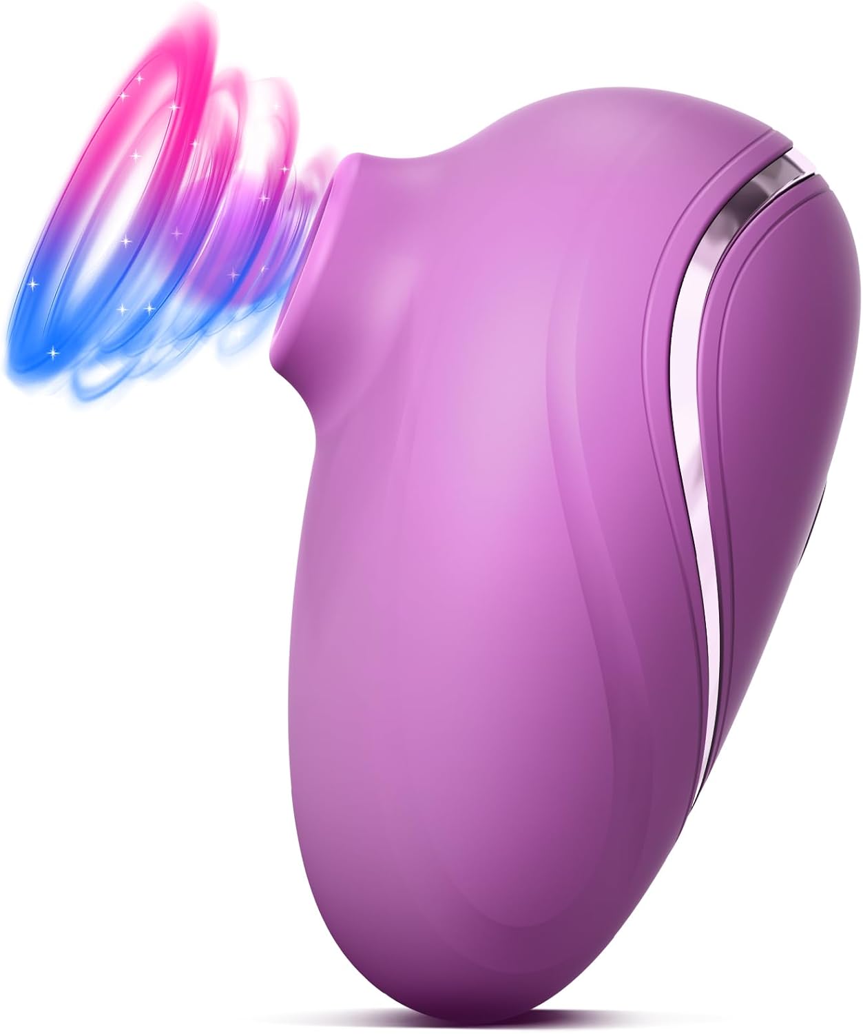 Sucking Vibrator Women Sex Toy - Rose Stimulator Clitoris Vibrator, Wide Opening Sucker Nipple Toys for Pleasure, Clitoral Suction Vibrator with 6 Modes, Mini Vibrator Female Couples Sex Toys, Purple