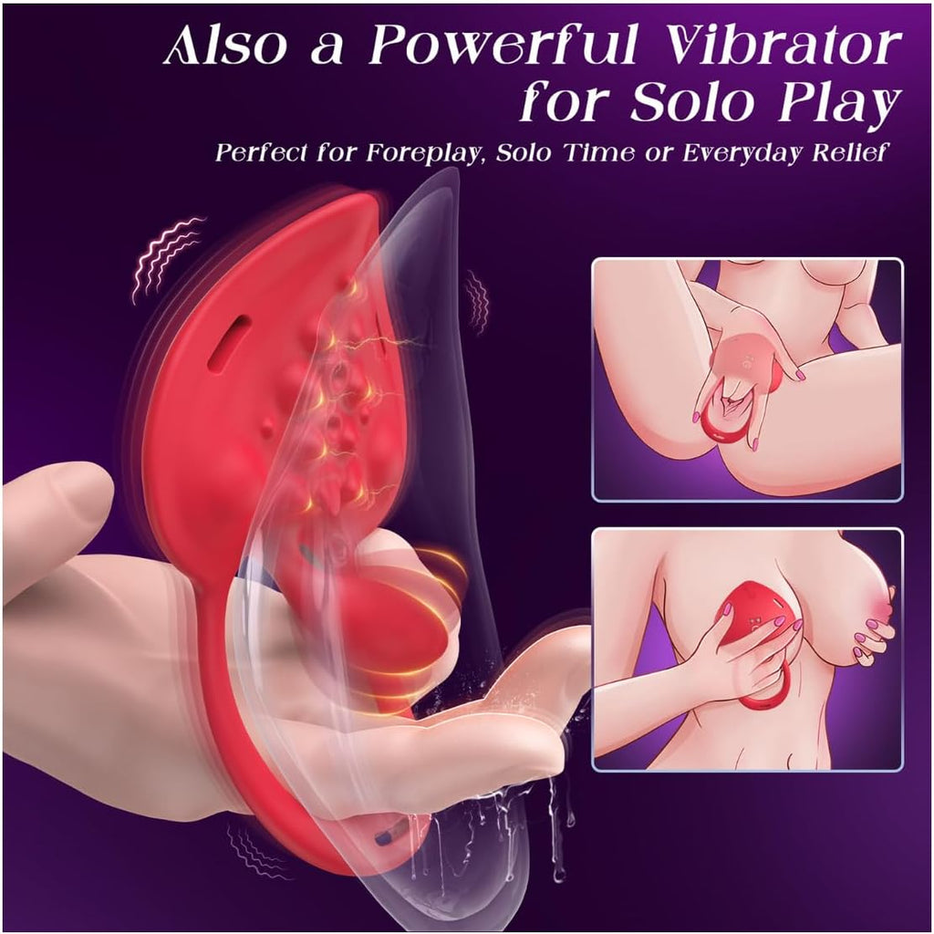 Couples Sex Toys Wearable Vibrator -  Vibrating Panties for Women Men with Flexible Bulb ＆ 9 Vibrations Modes G Spot Adult Toy, Clitoral Stimulator  Cock Ring Remote Control