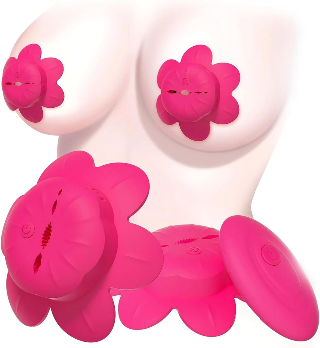 Vibrating Nipple Clamps Toys Remote Control Nipple Clamp with 10 Vibration Modes Vibrator Nipple Sex Toys for Women Silicone Lightweight Invisible Nipple Toy Adult Sex Toy for Women Couples
