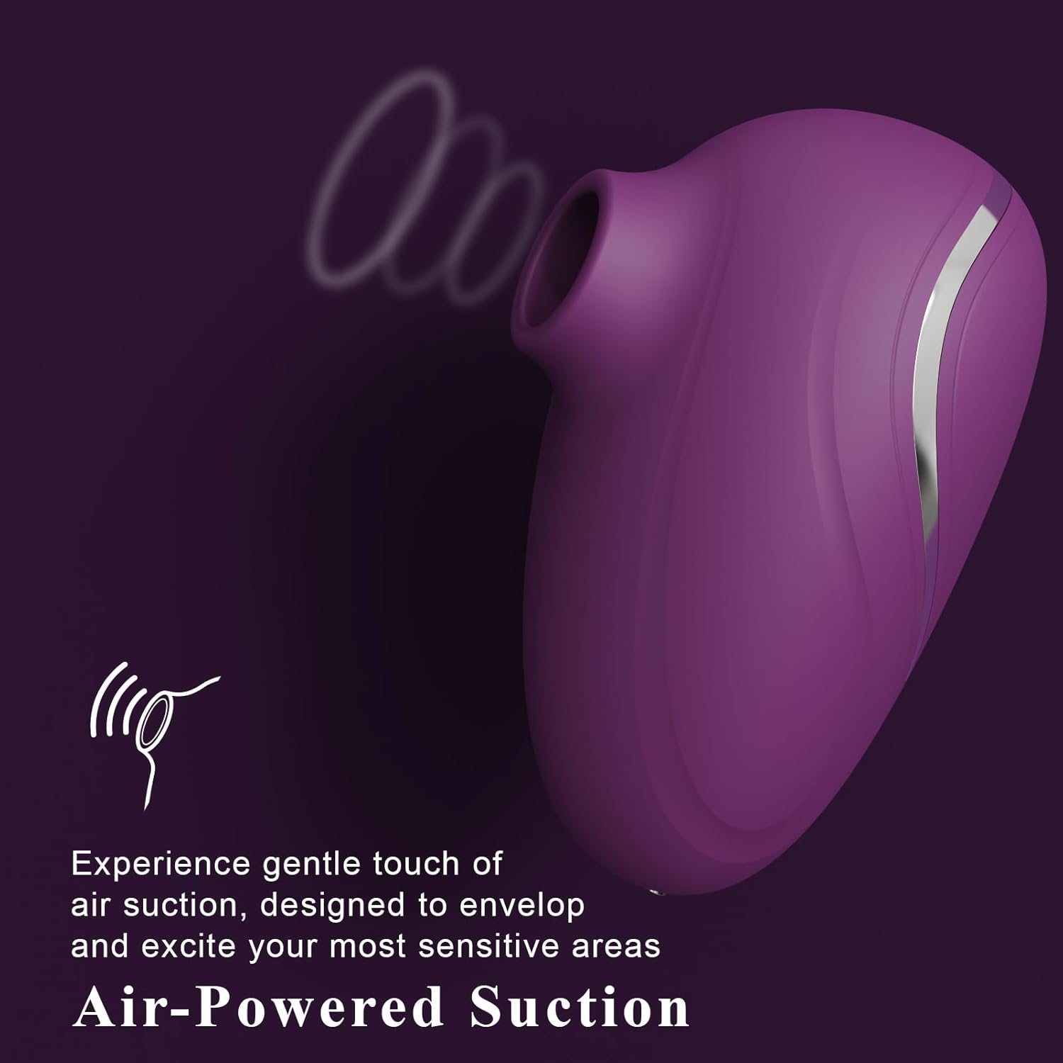 Sucking Vibrator Women Sex Toy - Rose Stimulator Clitoris Vibrator, Wide Opening Sucker Nipple Toys for Pleasure, Clitoral Suction Vibrator with 6 Modes, Mini Vibrator Female Couples Sex Toys, Purple