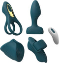 Vibrator Kit for Couples, Removable Vibrating Bullet with 4 Silicone Attachments (Cock Ring, Wearable Panty, Butt Plug, Penis Stroker) — Remote Control Adult Sex Toys for Women & Partner